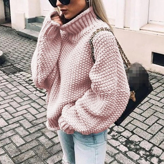 ELODIE | PULLOVER WITH HALF HIGH COLLAR