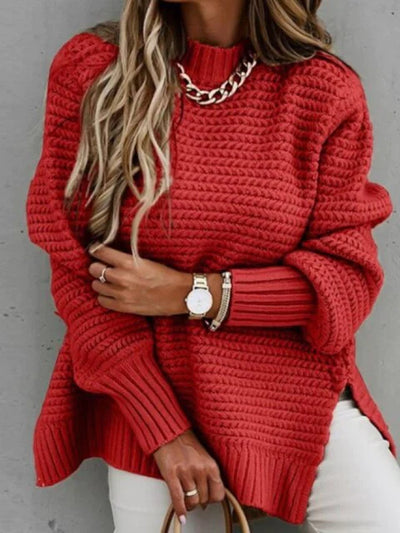 Caraleena | The New Half-High Neck Elegant Sweater Tops