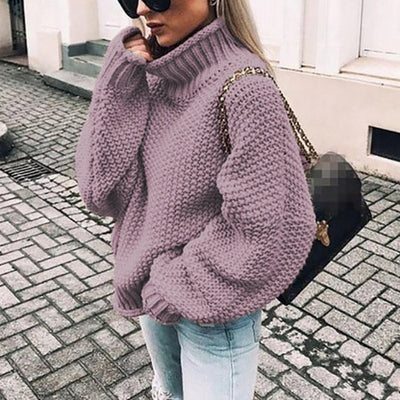 ELODIE | PULLOVER WITH HALF HIGH COLLAR