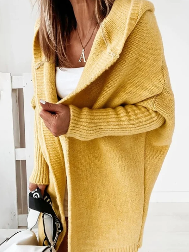 ELARA | Mid-Length Hooded Coat with Solid Seams