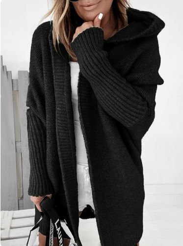 ELARA | Mid-Length Hooded Coat with Solid Seams